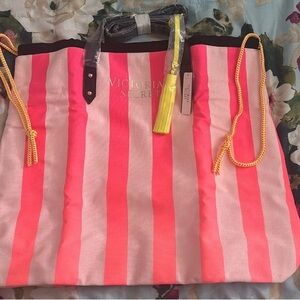 Victoria's Secret Neon Pink and Light Pink Tote